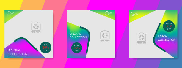 社交媒体帖子模板收集图片下载