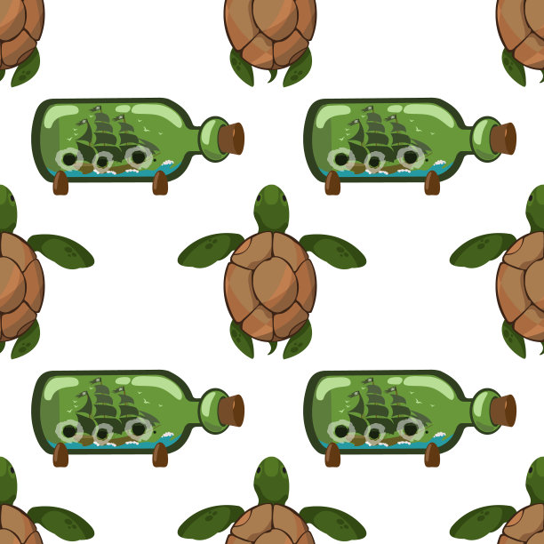 无缝图案的设计表面海龟图片下载