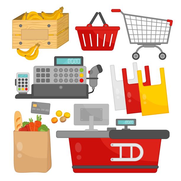 向量超市图标集。图片下载