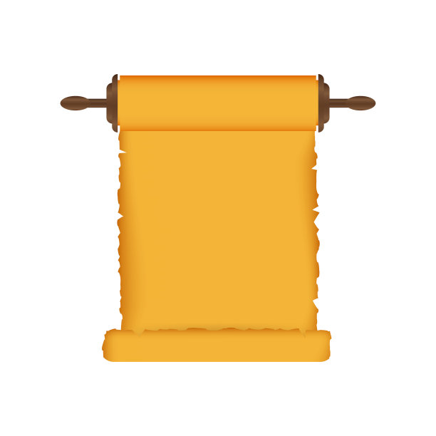 卷旧纸莎草文件模型。现实插图的旧纸莎草卷文件。矢量插图。图片下载