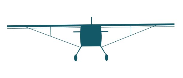 一个飞机剪影孤立在白色背景上设计，一个复古的矢量股票插图与复古飞机与机翼和起落架图片下载