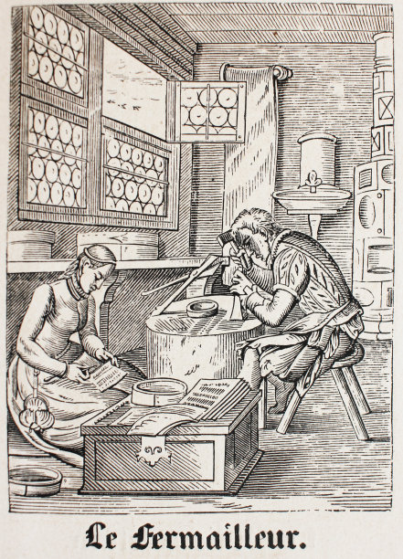 工匠在一个古老的书《福音》，由Curmet编辑，1863年，巴黎图片下载