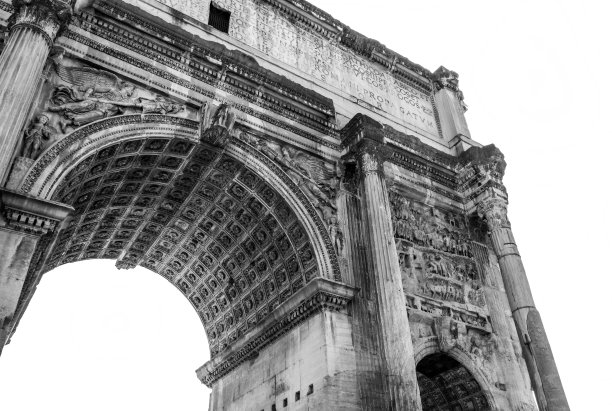 意大利罗马罗马广场黑白赛普提姆斯·西弗勒斯拱门图片下载