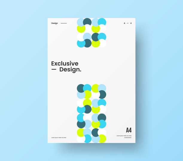 惊人的业务表示向量A4垂直方向的首页模拟。现代企业报表封面抽象几何插图设计布局。公司身份手册模板。图片下载