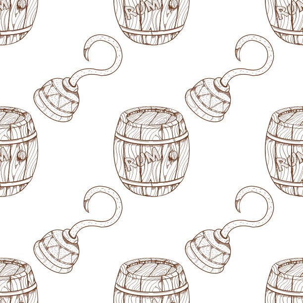 无缝图案的设计面钩臂图片下载