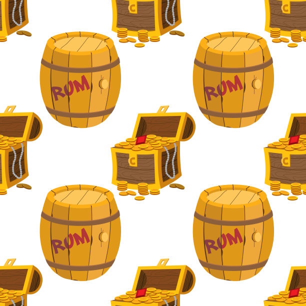 无缝图案为设计表面宝箱图片下载