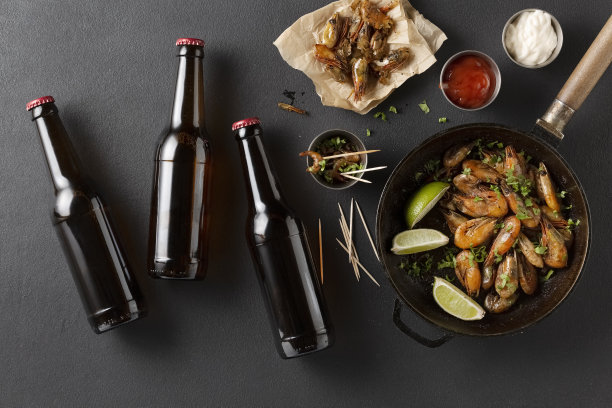 酱汁煎，芝士球，奶油酱，炸圈，鱿鱼圈，酸橙图片下载