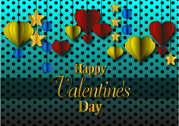 情人节心形符号移动矢量插图图片下载