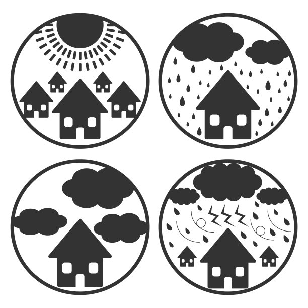 天气符号收集，图标集图片下载