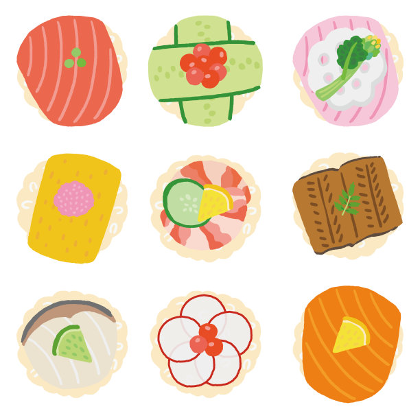 日本女孩节日手指食物寿司图片下载