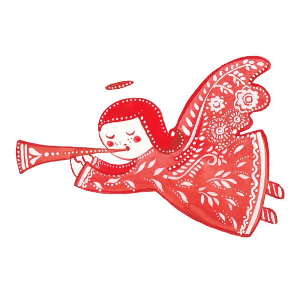 吹着小号的天使图片下载