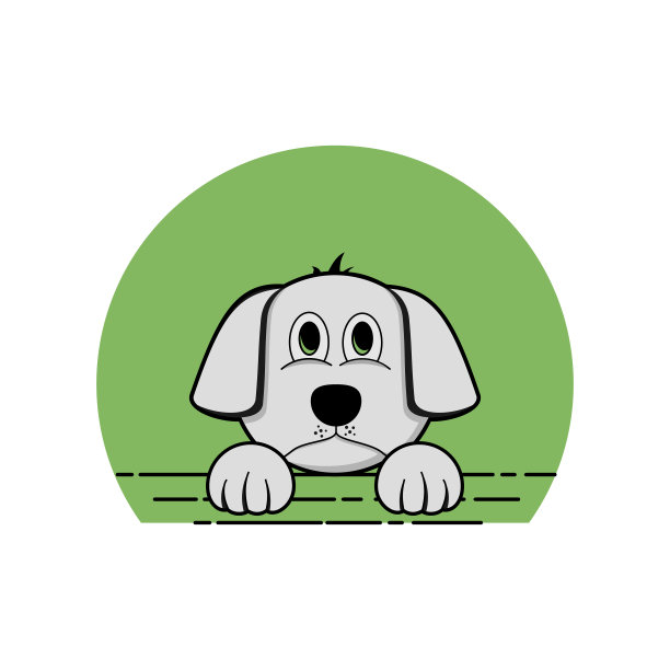 偷窥狗矢量卡通图片下载