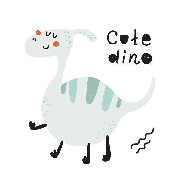 海报与可爱的恐龙和字母。图片下载