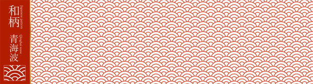 传统的日式图案纹理材料图片下载