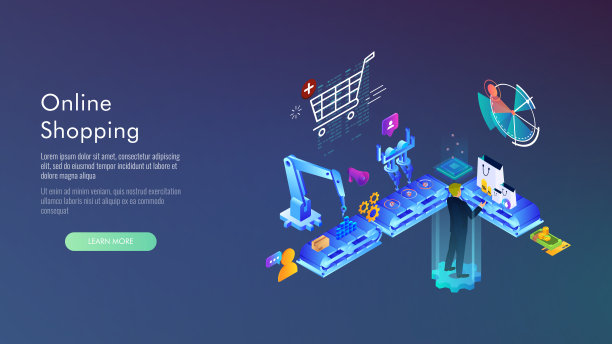 电子商务销售理念，网上购物，数字营销。等距矢量图图片下载