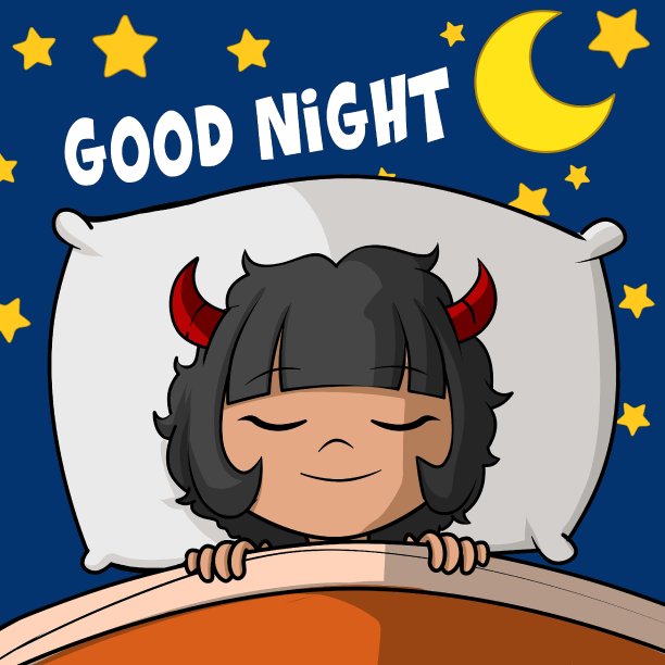 性感魔鬼卡通要睡觉了图片下载