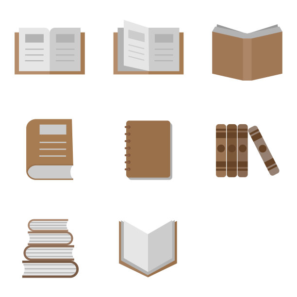 矢量插图书图标标志平面设计图片下载