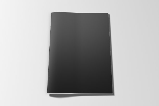 垂直的小册子或小册子封面模拟。图片下载