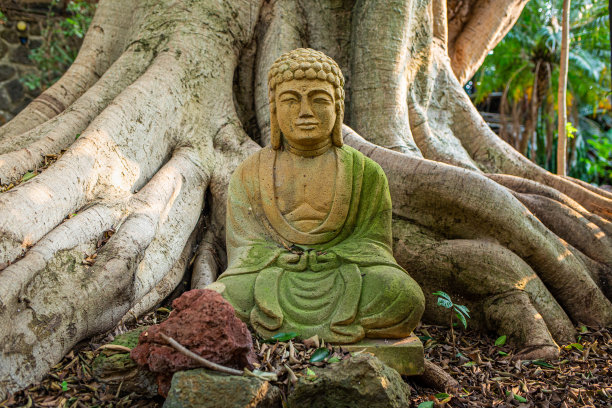 老佛爷雕像冥想宗教象征神圣图片下载