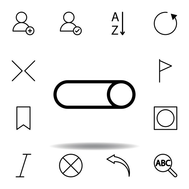 开启关闭图标，适用于网页、Logo、移动应用、UI、UX图片下载