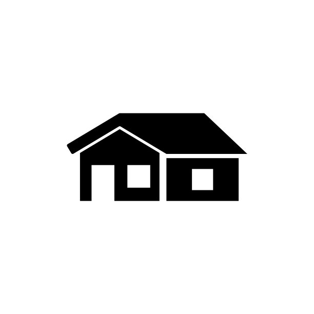 房子图标，标志孤立在白色背景图片下载