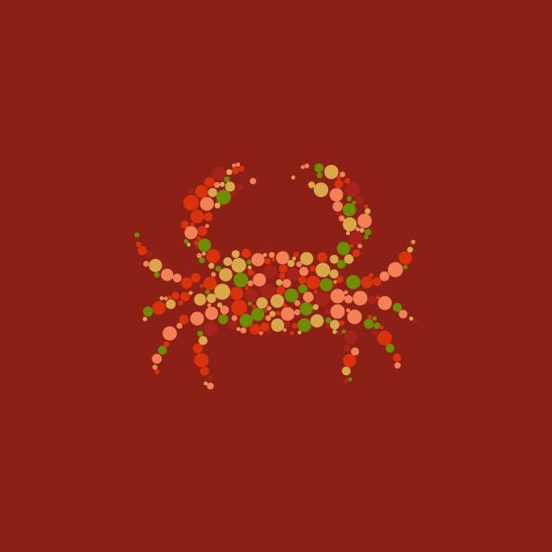 蟹状矢量图标插图图片下载