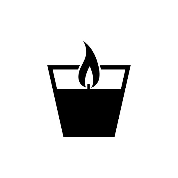 蜡烛图标，标志孤立在白色背景图片下载