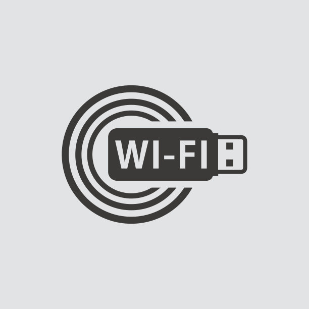 扁平风格的Wi-Fi适配器图标图片下载