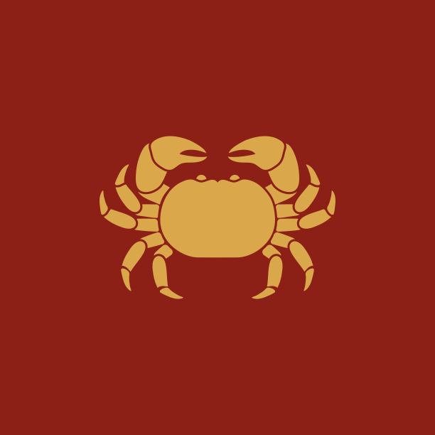 蟹状矢量图标插图图片下载
