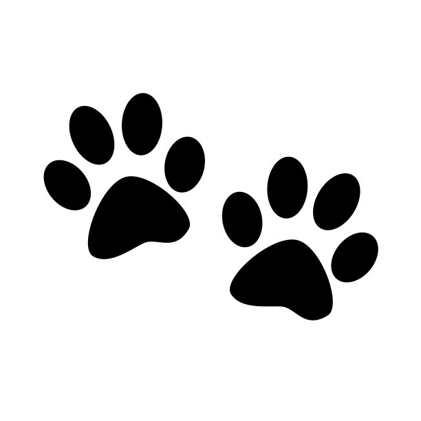 爪印动物跟踪图标横幅图片下载
