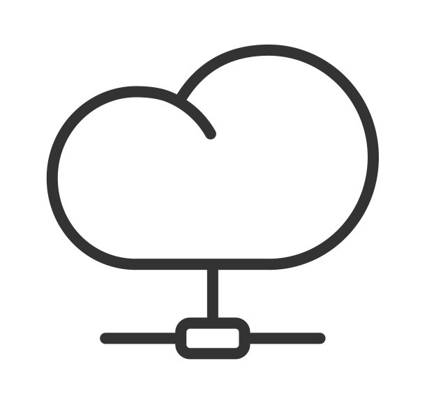 云计算轮廓图标，在白色背景上隔离。用于Web、移动应用和UI设计的云网络连接矢量图标。云计算服务和云存储技术概念图片下载