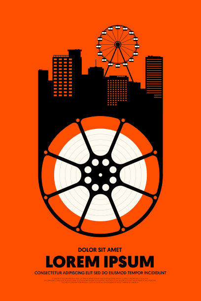 电影和电影海报设计模板背景复古复古的风格图片下载