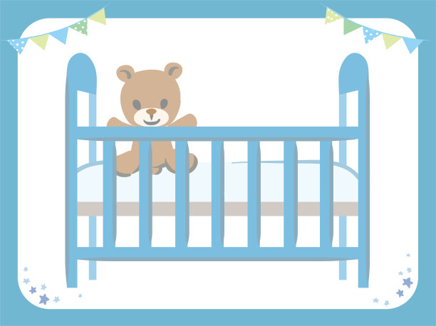 新生儿用的婴儿床。图片下载