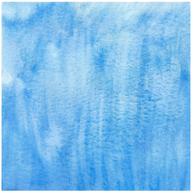 水彩手绘蓝色底色与白色水滴，自然天空纹理纸风格为设计元素图片下载