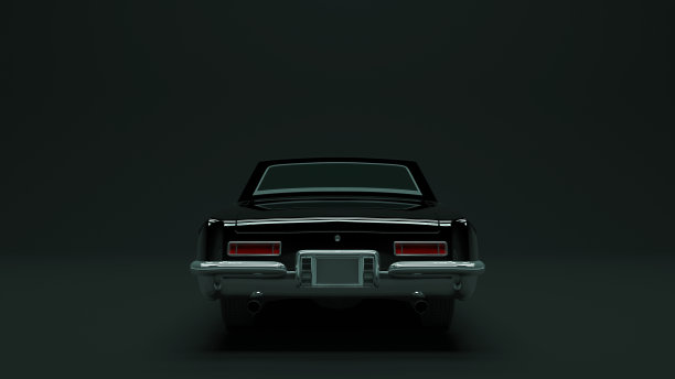 强大的黑色黑帮豪华1960年风格的车图片下载