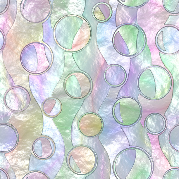 无缝纹理与圆点图案上风格化的珍珠母背景，3d插图图片下载