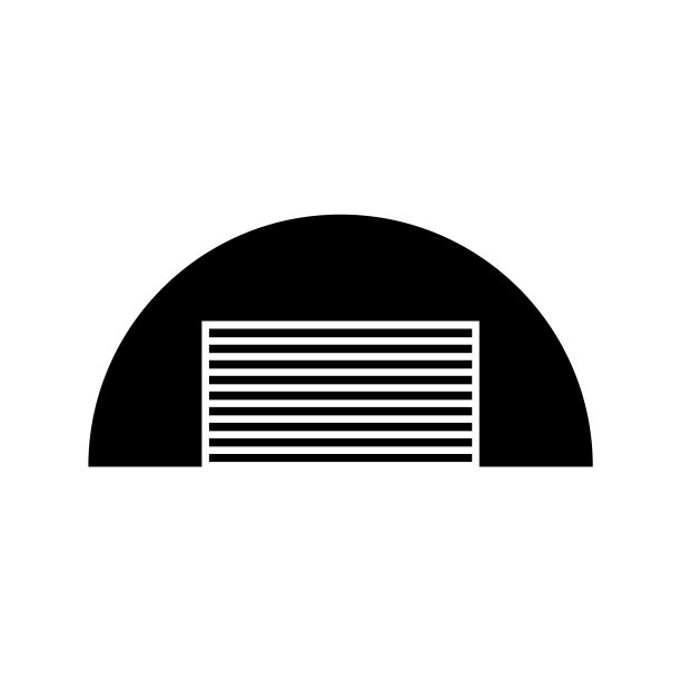 机库图标，标志孤立在白色背景图片下载