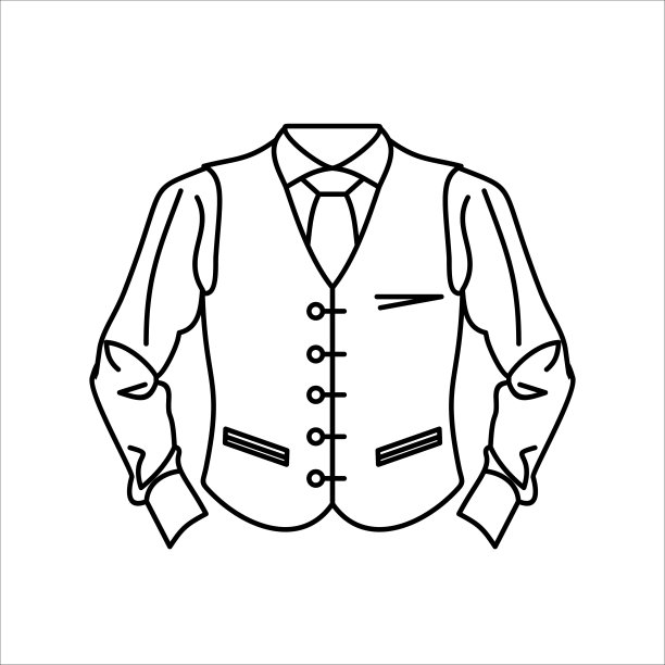 衬衫与背心图标向量图片下载