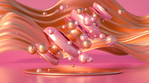 美丽的极简抽象背景。3d渲染，3d渲染。图片下载