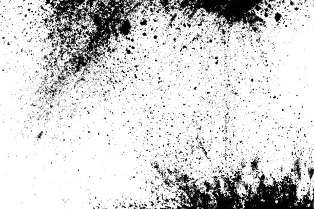 黑色的沙子孤立在白色的沙子上图片下载