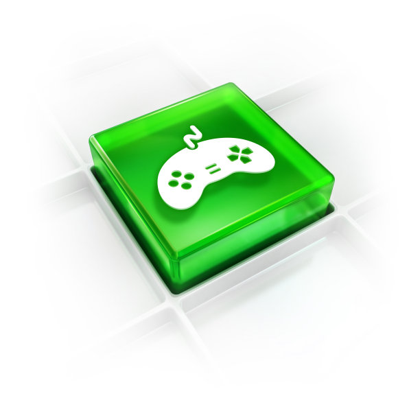 游戏操纵杆的绿色3d渲染图图片下载