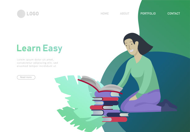 一套轻松的网页设计模板，供户外学习的人在线教育、培训和课程。现代矢量插图概念的网站和移动网站图片下载