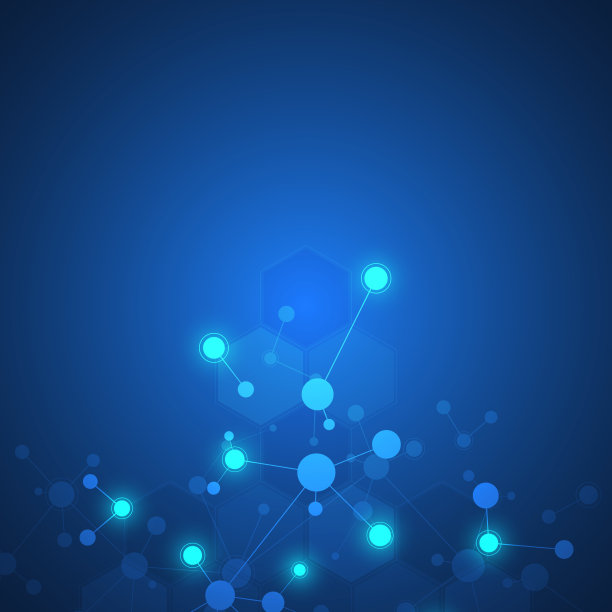 摘要分子结构背景。分子或基因工程，神经网络图片下载