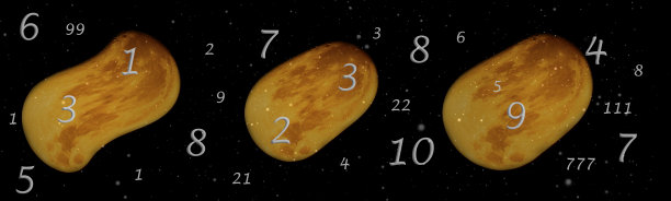 数字命理学以太空和月球为背景图片下载
