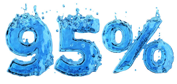 九五折折扣标志水飞溅图片下载