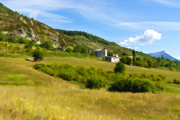 村庄在阿尔卑斯山图片下载