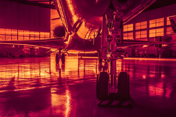 飞机库里的私人飞机图片下载