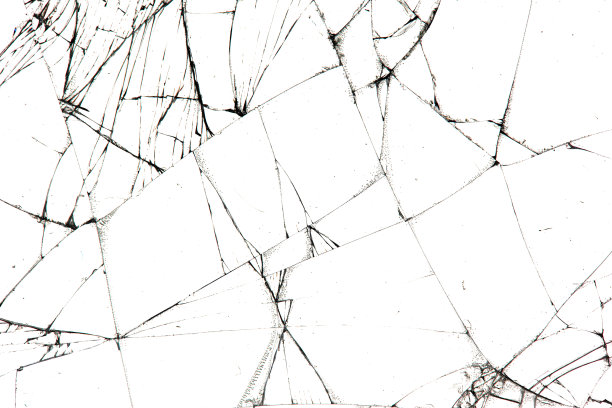 破碎的玻璃孤立在白色上图片下载