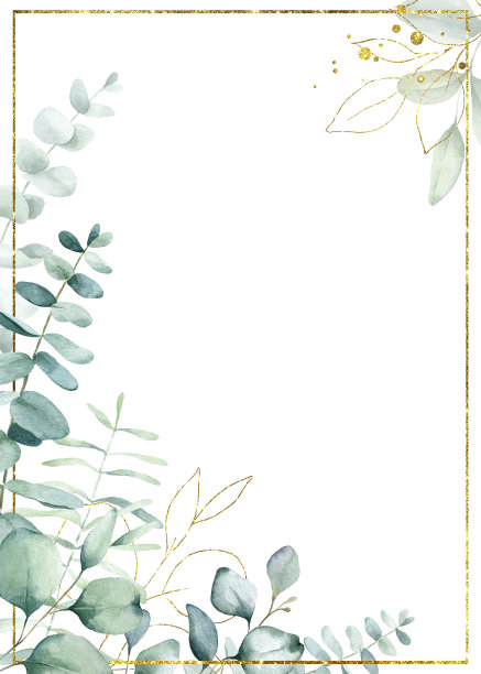 水彩花卉框架。图片下载