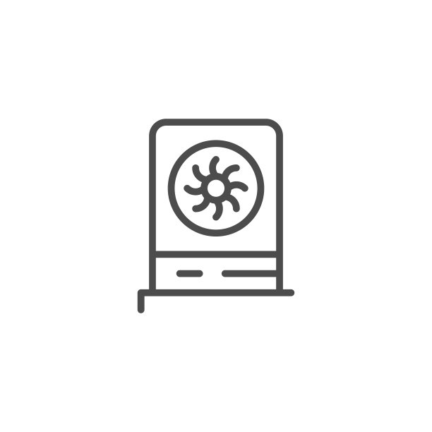 显卡线条轮廓图标图片下载